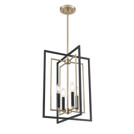 Millennium Lighting Noelle 4Lt 15" Pendant, Black/Modern Gold - 91704-MB-MG