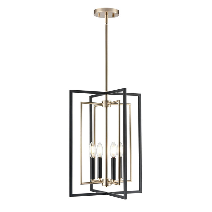 Millennium Lighting Noelle 4Lt 15" Pendant, Black/Modern Gold