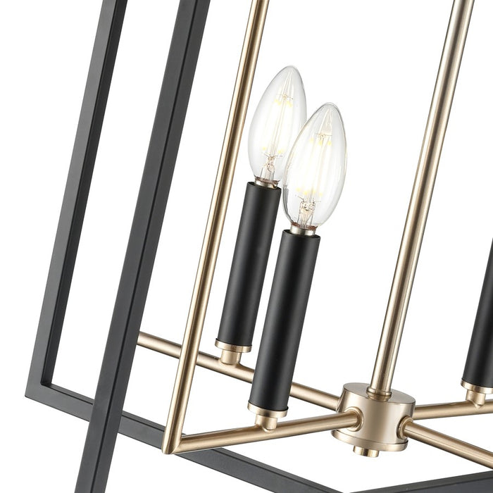 Millennium Lighting Noelle 4Lt 15" Pendant, Black/Modern Gold