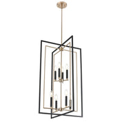 Millennium Lighting Noelle 8Lt 20" Pendant, Black/Modern Gold - 91708-MB-MG