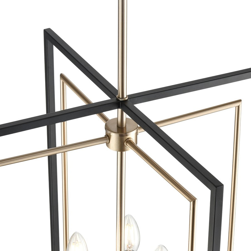 Millennium Lighting Noelle 8Lt 20" Pendant, Black/Modern Gold