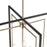 Millennium Lighting Noelle 8Lt 20" Pendant, Black/Modern Gold