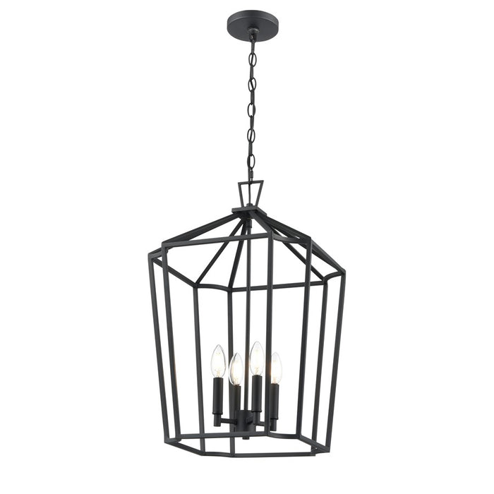 Millennium Lighting Hylena 4Lt 15" Pendant, Textured Black - 91804-TBK