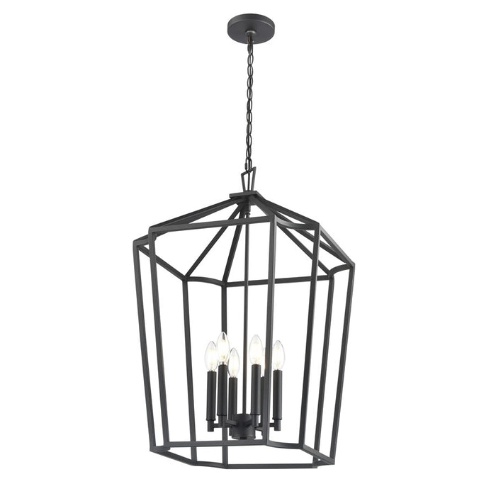 Millennium Lighting Hylena 6Lt 19" Pendant, Textured Black - 91806-TBK