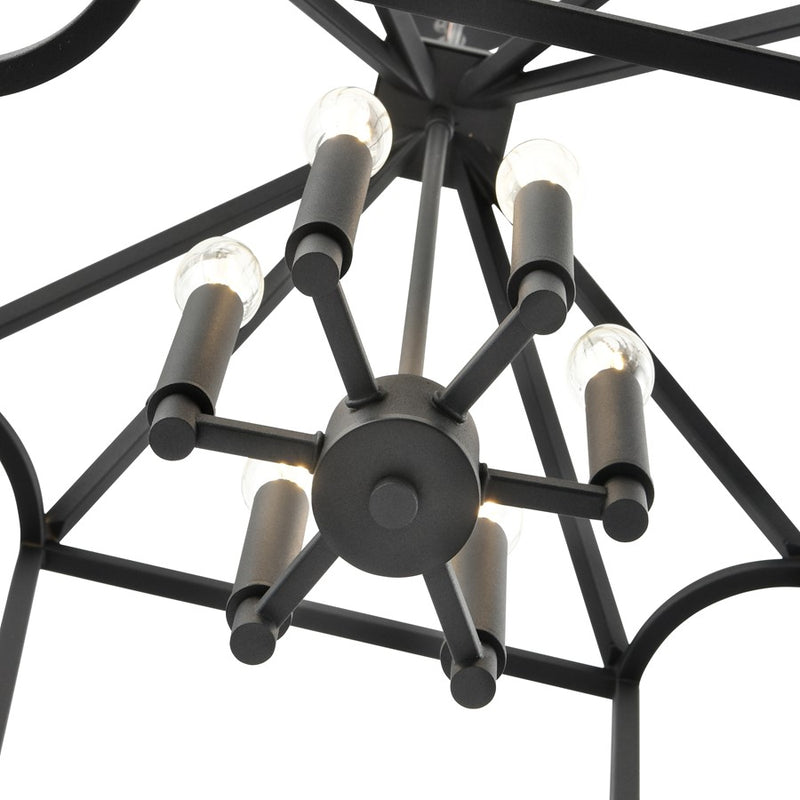 Millennium Lighting Hylena 6Lt 19" Pendant, Textured Black