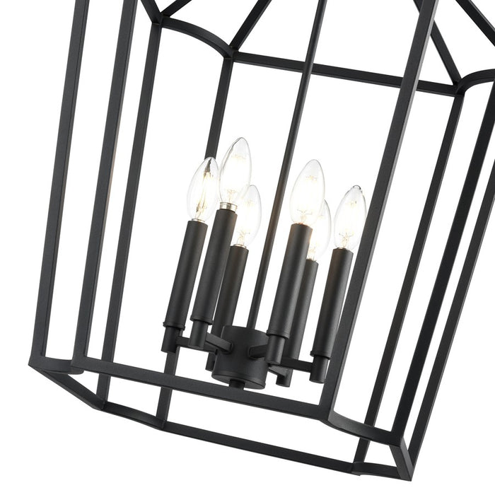 Millennium Lighting Hylena 6Lt 19" Pendant, Textured Black
