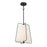 Millennium Lighting Vellinor 1Lt Pendant, Matte Black/White - 919101-MB