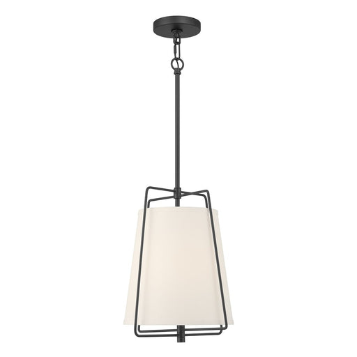 Millennium Lighting Vellinor 1Lt Pendant, Matte Black/White