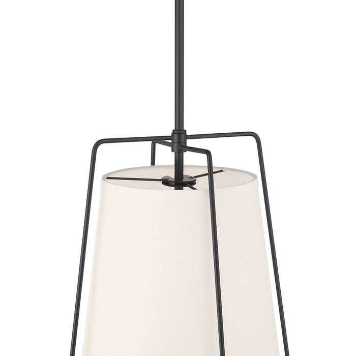 Millennium Lighting Vellinor 1Lt Pendant, Matte Black/White