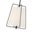 Millennium Lighting Vellinor 1Lt Pendant, Matte Black/White