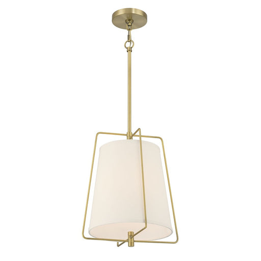 Millennium Lighting Vellinor 1Lt Pendant, Vintage Brass/White - 919101-VB