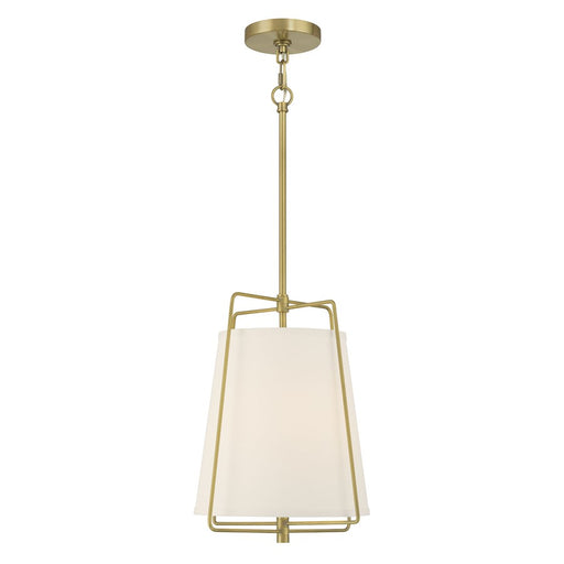 Millennium Lighting Vellinor 1Lt Pendant, Vintage Brass/White