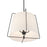 Millennium Lighting Vellinor 3Lt Pendant, Matte Black/White