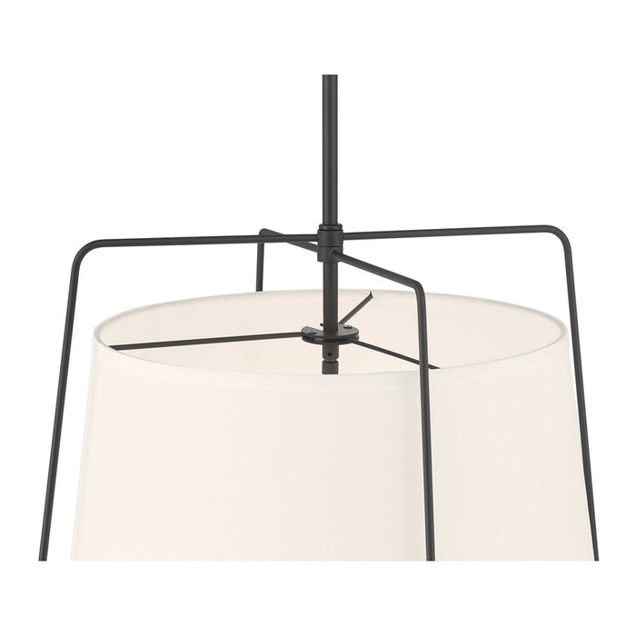 Millennium Lighting Vellinor 3Lt Pendant, Matte Black/White