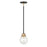 Millennium Lighting Mellrosa 1 Light Pendant Light, Black/Gold