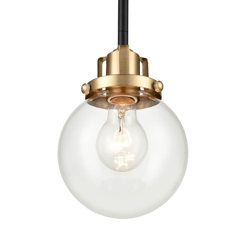 Millennium Lighting Mellrosa 1 Light Pendant Light, Black/Gold