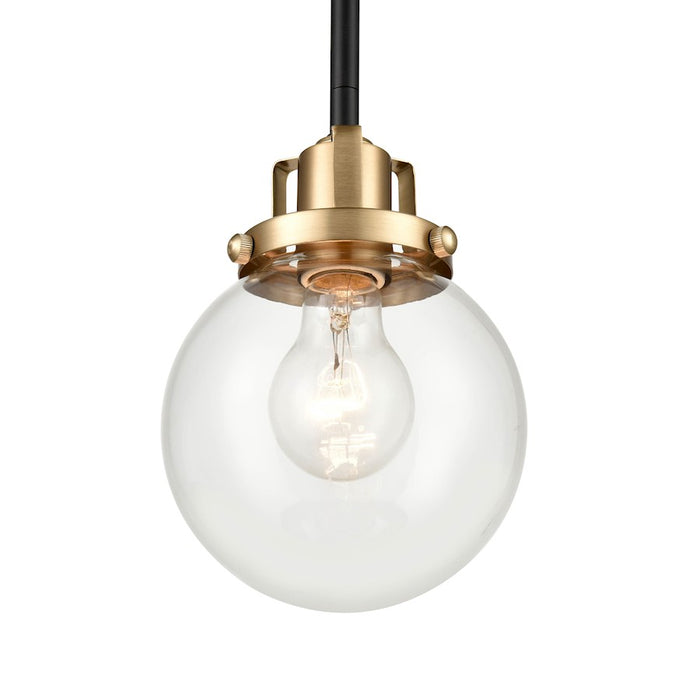 Millennium Lighting Mellrosa 1 Light Pendant Light, Black/Gold