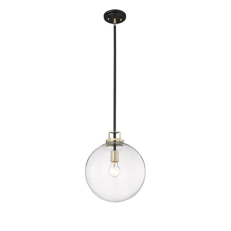 Millennium Lighting Mellrosa 1Lt Pendant, Black/Modern Gold - 9202-MB-MG