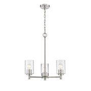 Millennium Lighting Ashli 3 Light Chandelier, Brushed Nickel - 9213-BN
