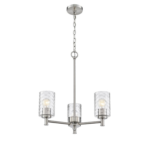 Millennium Lighting Ashli 3 Light Chandelier, Brushed Nickel