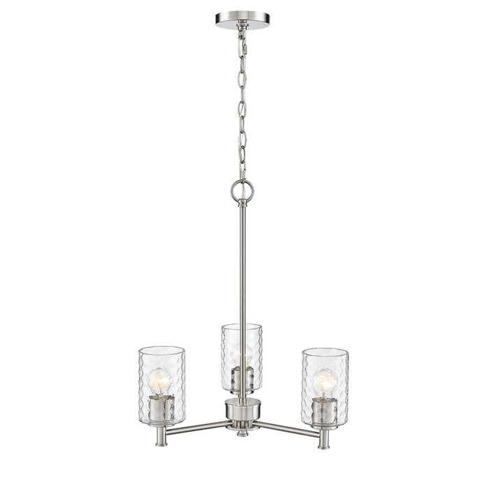 Millennium Lighting Ashli 3 Light Chandelier, Brushed Nickel