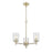 Millennium Lighting Ashli 3 Light Chandelier, Modern Gold