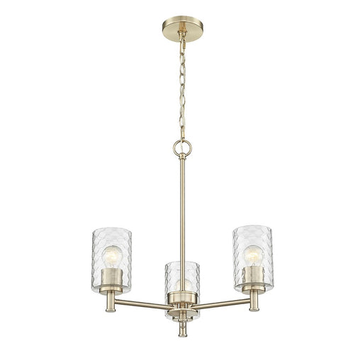 Millennium Lighting Ashli 3 Light Chandelier, Modern Gold