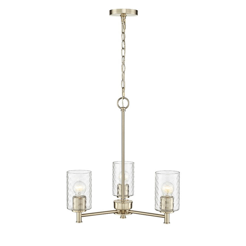 Millennium Lighting Ashli 3 Light Chandelier, Modern Gold