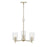 Millennium Lighting Ashli 3 Light Chandelier, Modern Gold