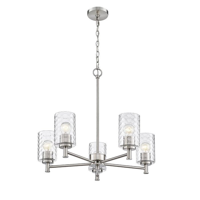 Millennium Lighting Ashli 5 Light Chandelier, Brushed Nickel - 9215-BN