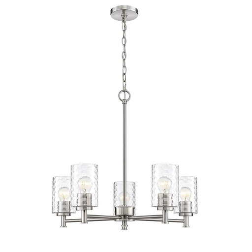 Millennium Lighting Ashli 5 Light Chandelier, Brushed Nickel
