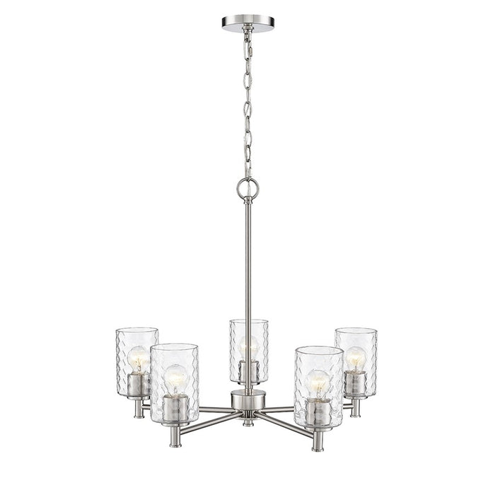 Millennium Lighting Ashli 5 Light Chandelier, Brushed Nickel