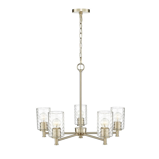 Millennium Lighting Ashli 5 Light Chandelier, Modern Gold - 9215-MG