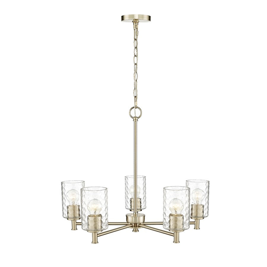 Millennium Lighting Ashli 5 Light Chandelier, Modern Gold - 9215-MG