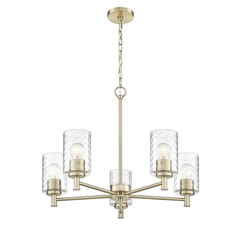 Millennium Lighting Ashli 5 Light Chandelier, Modern Gold