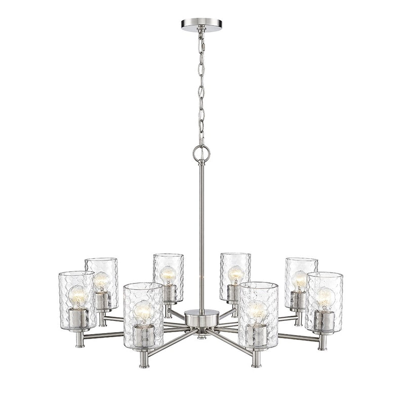 Millennium Lighting Ashli 8Lt Chandelier, Brushed Nickel - 9218-BN