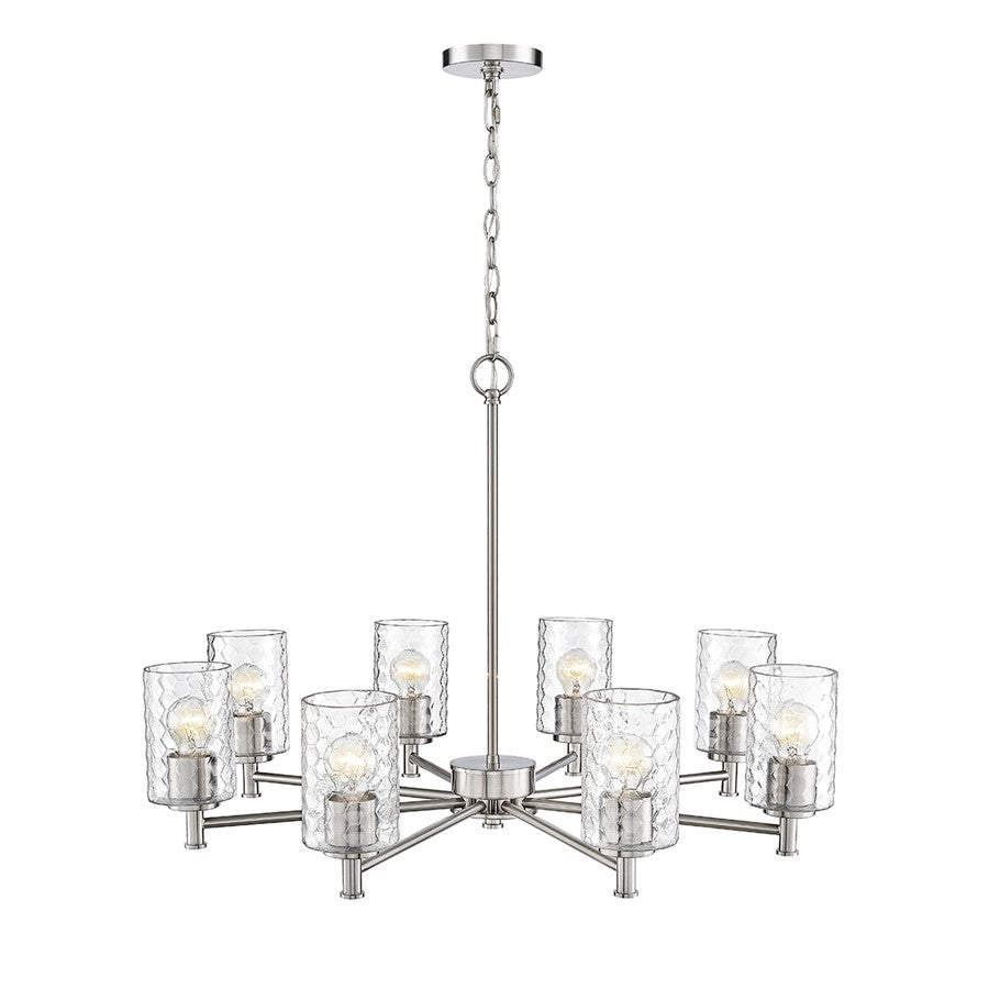 Millennium Lighting Ashli 8Lt Chandelier, Brushed Nickel - 9218-BN