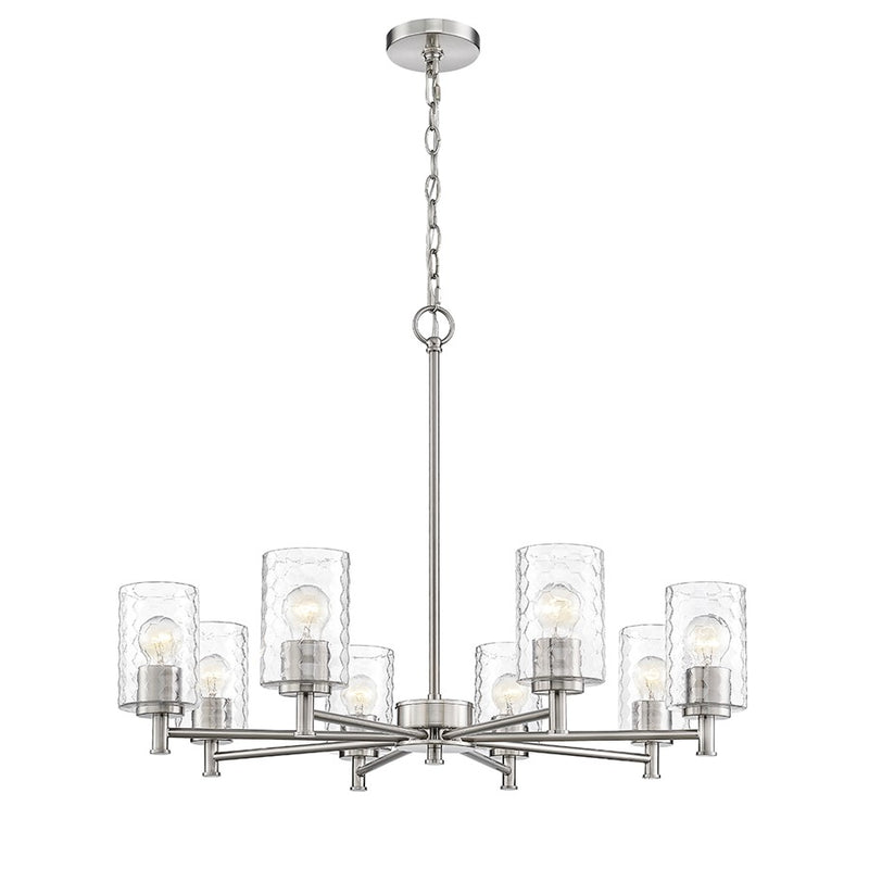 Millennium Lighting Ashli 8Lt Chandelier, Brushed Nickel