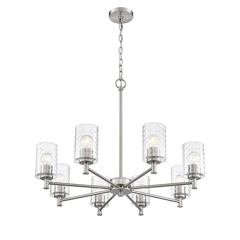 Millennium Lighting Ashli 8Lt Chandelier, Brushed Nickel