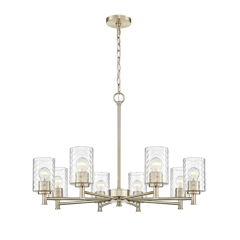 Millennium Lighting Ashli 8 Light Chandelier, Modern Gold