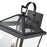 Millennium Lighting Mensun 2Lt Outdoor Wall Sconce, Black/Clear