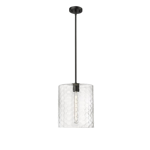 Millennium Lighting Ashli 1Lt Pendant, Black/Clear - 9221-MB