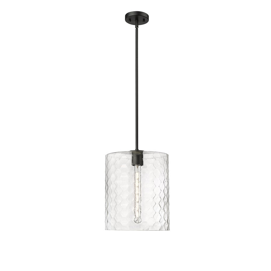 Millennium Lighting Ashli 1Lt Pendant, Black/Clear - 9221-MB