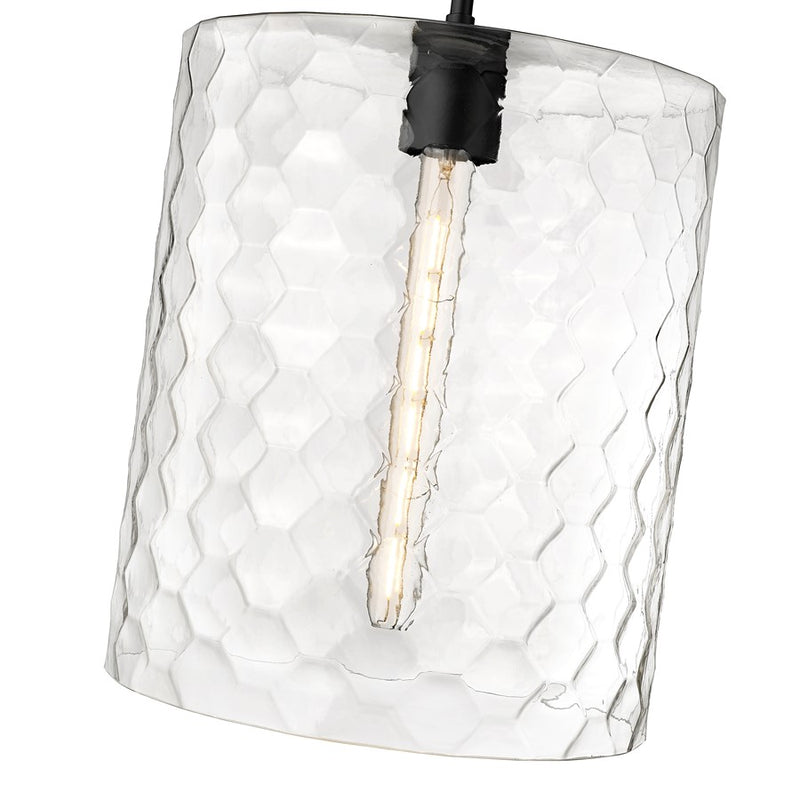 Millennium Lighting Ashli 1Lt Pendant, Black/Clear