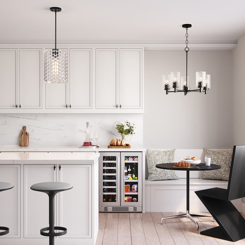 Millennium Lighting Ashli 1Lt Pendant, Black/Clear