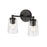 Millennium Lighting Ashli 2Lt Vanity, Black/Clear