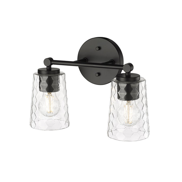 Millennium Lighting Ashli 2Lt Vanity, Black/Clear