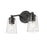 Millennium Lighting Ashli 2Lt Vanity, Black/Clear