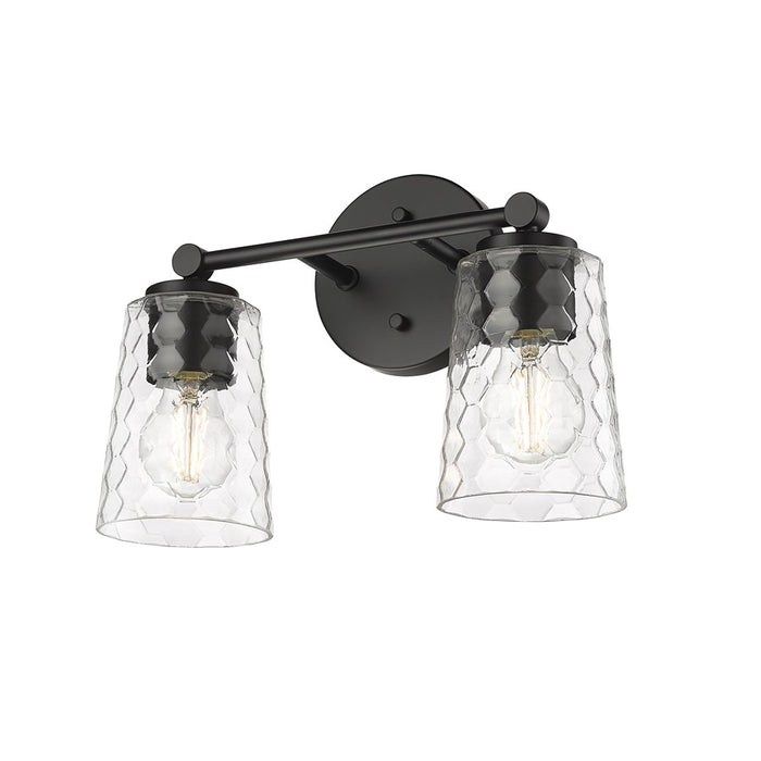 Millennium Lighting Ashli 2Lt Vanity, Black/Clear