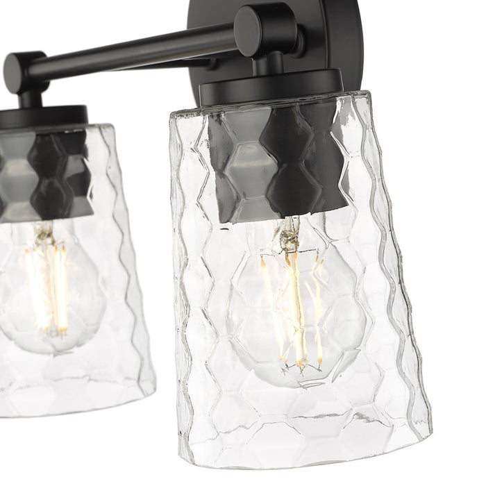 Millennium Lighting Ashli 2Lt Vanity, Black/Clear